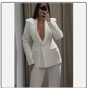 Zara white blazer Sz Small